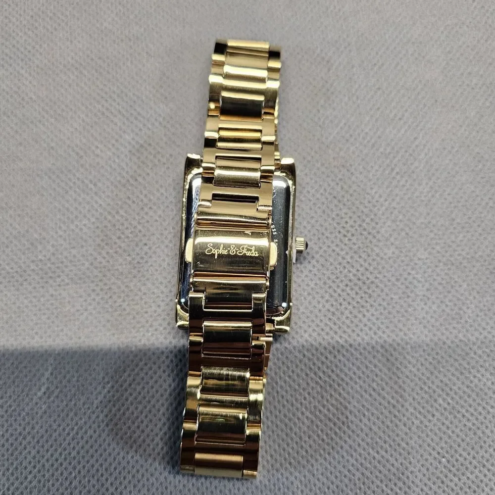 SOPHIE AND FREDA Wilmington Quartz w/Swarovski Crystal Silver‎ Dial Ladies Watch
